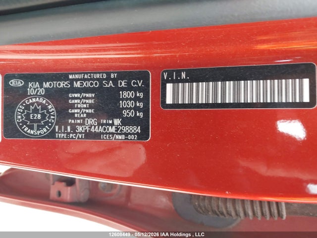 Продаж на аукціоні авто 2021 Kia Forte Gt/gt Limited, vin: 3KPF44AC0ME298884, номер лоту: 12608449