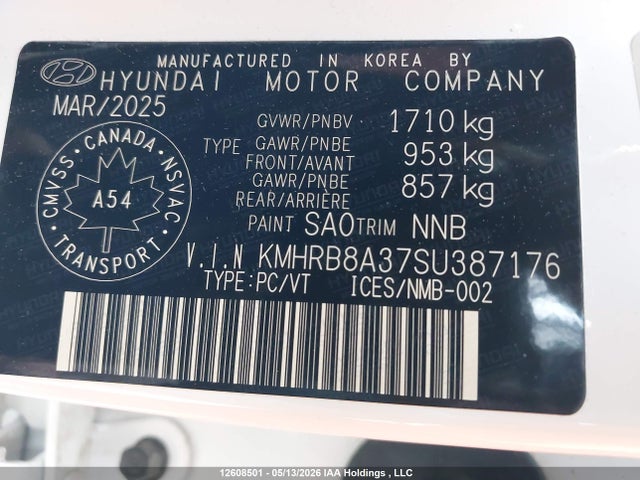 Продаж на аукціоні авто 2025 Hyundai Venue Essential W/two-tone, vin: KMHRB8A37SU387176, номер лоту: 12608501