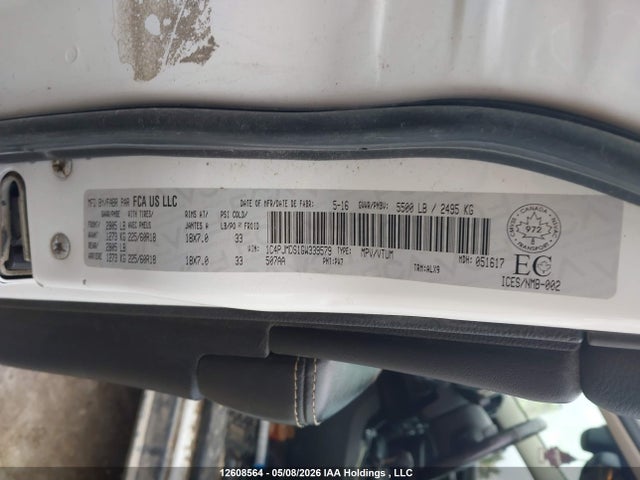 Продажа на аукционе авто 2016 Jeep Cherokee Limited, vin: 1C4PJMDS1GW339579, номер лота: 12608564