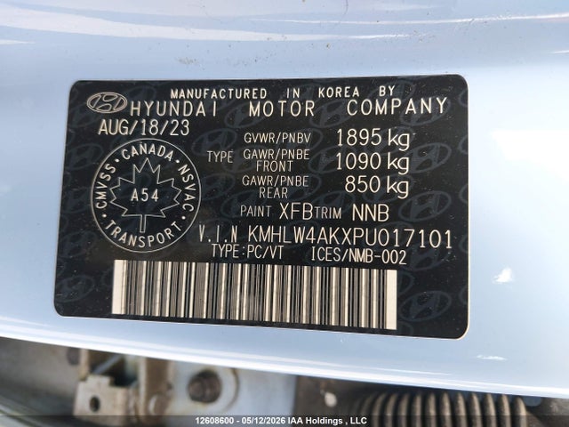 KMHLW4AKXPU017101 Hyundai ELANTRA N