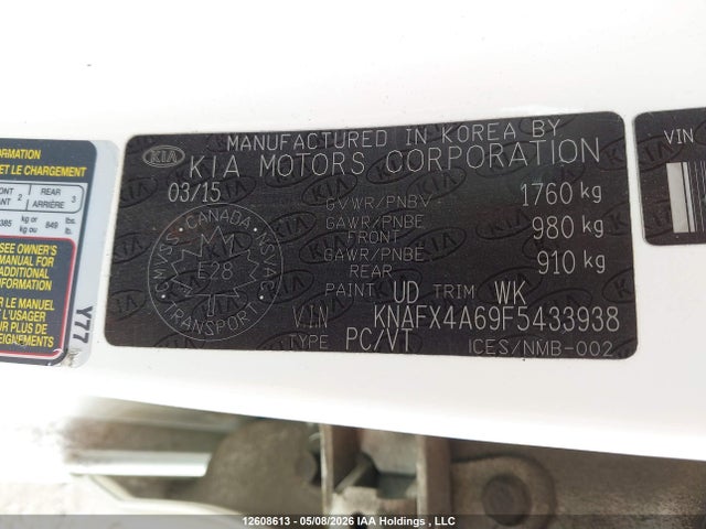 Продаж на аукціоні авто 2015 Kia Forte Lx, vin: KNAFX4A69F5433938, номер лоту: 12608613