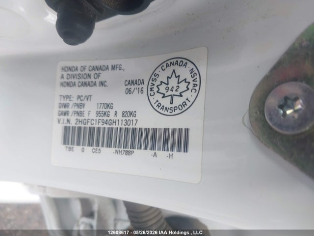 2HGFC1F94GH113017 Honda Civic Touring