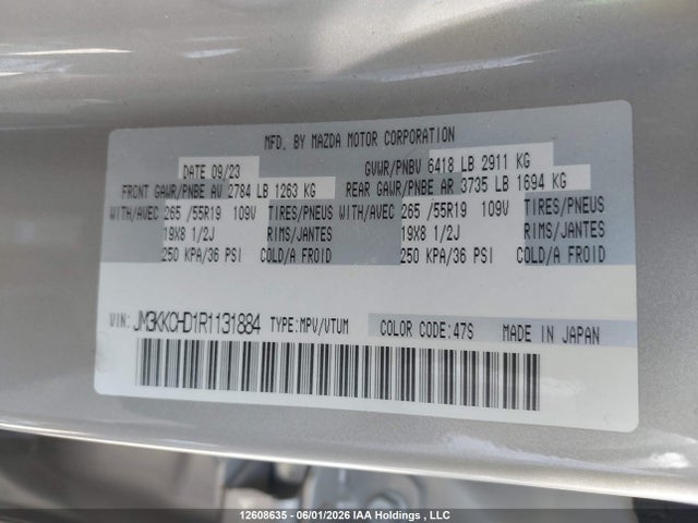JM3KKCHD1R1131884 Mazda Cx-90 Mhev Gs-l