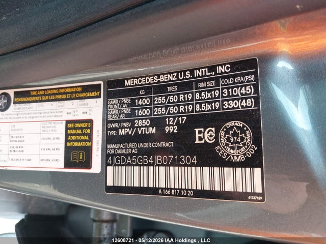 Продаж на аукціоні авто 2018 Mercedes-benz Gle 400 4matic, vin: 4JGDA5GB4JB071304, номер лоту: 12608721