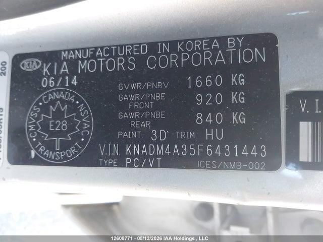 KIA RIO LX 2015 KNADM4A35F6431443 Image 9