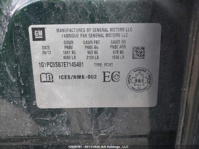 Chevrolet Cruze 1lt 2014 1G1PC5SB7E7145481 Image 9