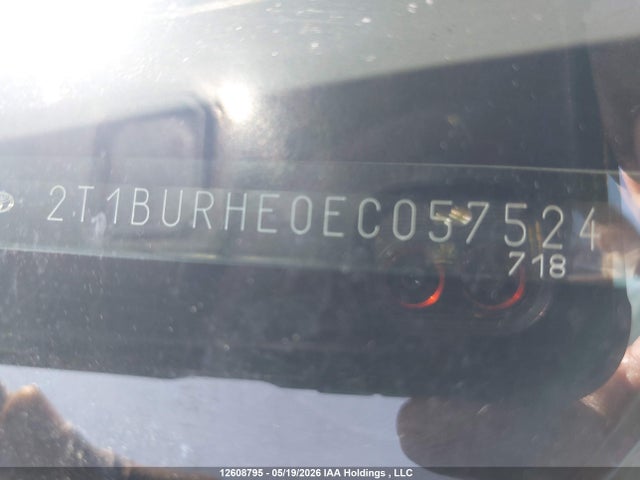 12608795 :رقم المزاد ، 2T1BURHE0EC057524 vin ، 2014 Toyota Corolla L/le/le Pls/prm/s/s Pls مزاد بيع