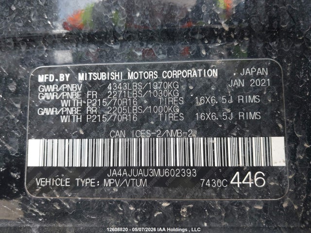 JA4AJUAU3MU602393 Mitsubishi RVR ES