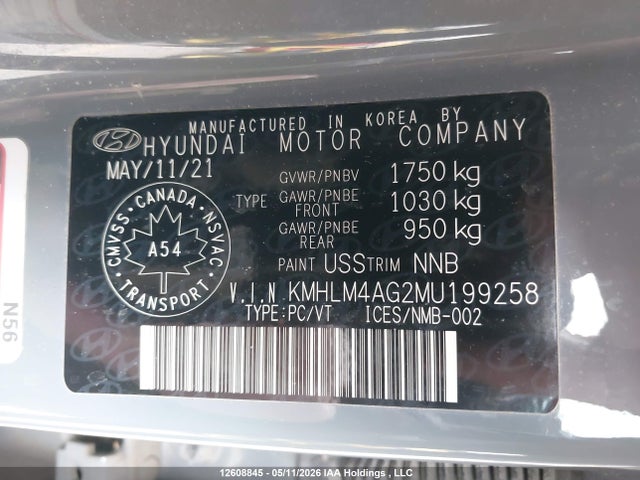 2021 Hyundai Elantra Preferred Ivt მანქანა იყიდება აუქციონზე, vin: KMHLM4AG2MU199258, აუქციონის ნომერი: 12608845