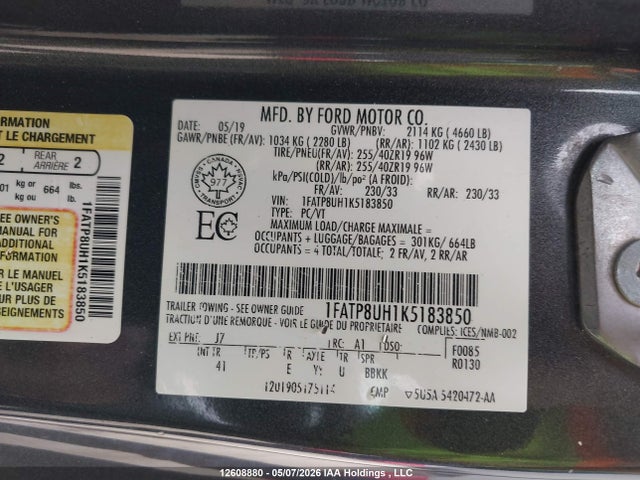 Ford Mustang 2019 1FATP8UH1K5183850 Image 15