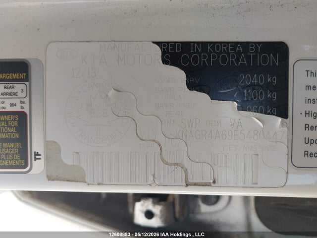 KNAGR4A69E5480447 KIA OPTIMA SX