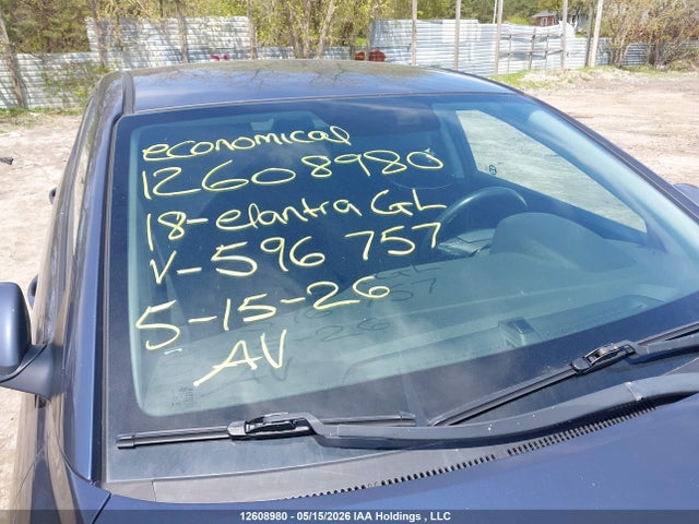 2018 Hyundai Elantra Gl მანქანა იყიდება აუქციონზე, vin: KMHD84LFXJU596757, აუქციონის ნომერი: 12608980