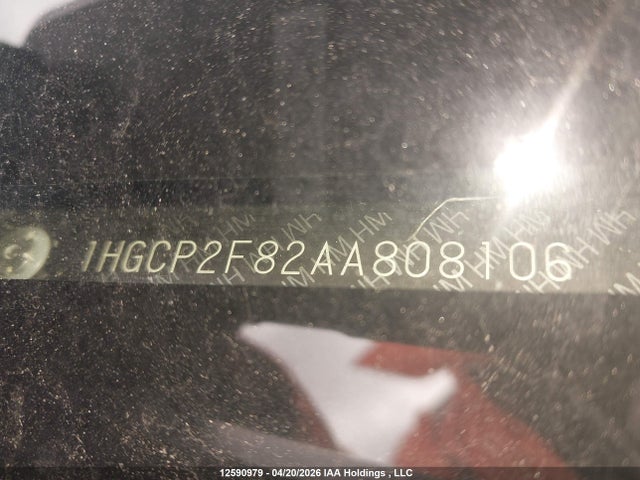 12590979 :رقم المزاد ، 1HGCP2F82AA808106 vin ، 2010 Honda Accord Ex-l مزاد بيع