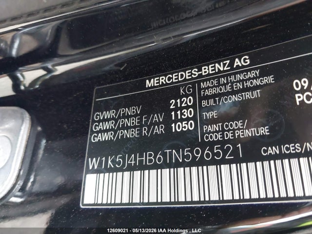Aukcja sprzedaży 2026 Mercedes-benz Cla 250 Coupe 4matic, vin: W1K5J4HB6TN596521, numer aukcji: 12609021