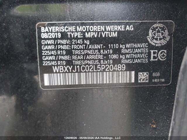 2020 Bmw X2 Xdrive28i მანქანა იყიდება აუქციონზე, vin: WBXYJ1C02L5P20489, აუქციონის ნომერი: 12609026