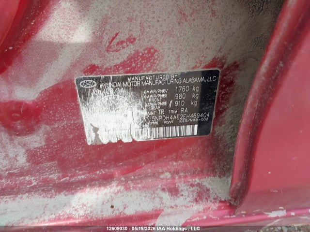 2014 Hyundai Elantra Gl მანქანა იყიდება აუქციონზე, vin: 5NPDH4AE2EH469404, აუქციონის ნომერი: 12609030