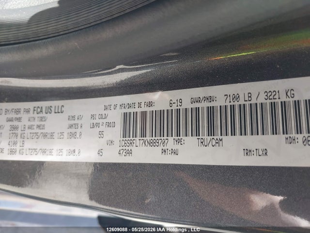 1C6SRFLT7KN889707 RAM 1500 Rebel