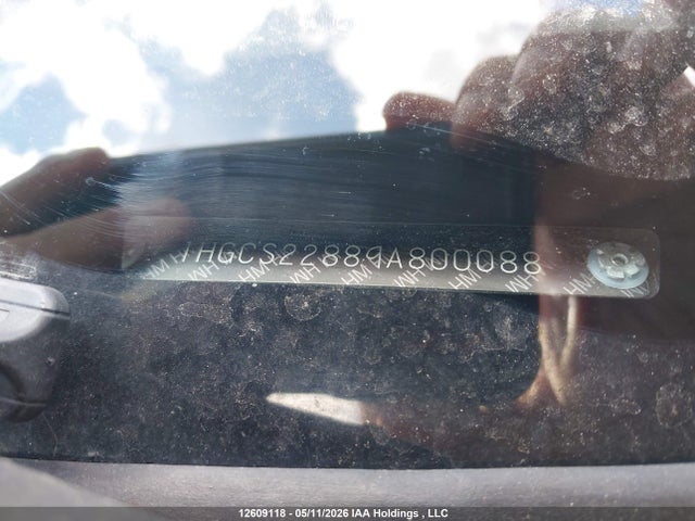 Aukcja sprzedaży 2009 Honda Accord Exl, vin: 1HGCS22889A800088, numer aukcji: 12609118