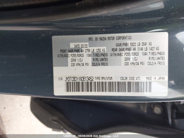 JM3TCBDYXN0613452 Mazda Cx-9 Gt/kuro Edition