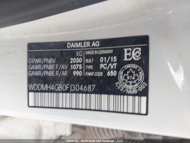 WDDMH4GB0FJ304687 Mercedes-Benz B 250 4matic Sports Tourer