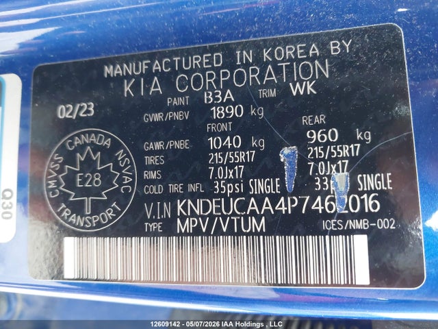 Продаж на аукціоні авто 2023 Kia Seltos S, vin: KNDEUCAA4P7462016, номер лоту: 12609142