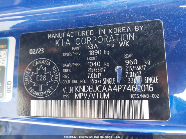 Продаж на аукціоні авто 2023 Kia Seltos S, vin: KNDEUCAA4P7462016, номер лоту: 12609142
