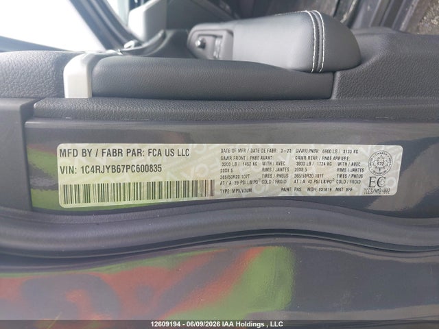 Продаж на аукціоні авто 2023 Jeep Grand Cherokee 4xe, vin: 1C4RJYB67PC600835, номер лоту: 12609194