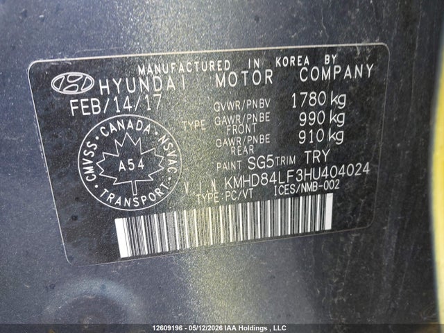 KMHD84LF3HU404024 Hyundai Elantra Gls