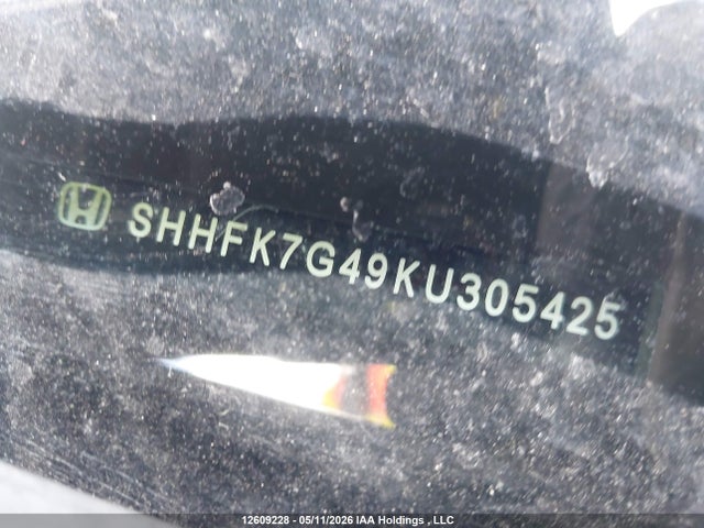 SHHFK7G49KU305425 Honda Civic Sport