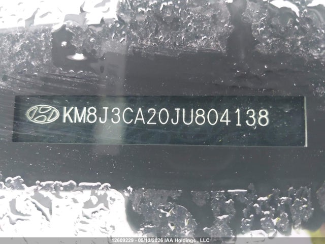 12609229 :رقم المزاد ، KM8J3CA20JU804138 vin ، 2018 Hyundai Tucson مزاد بيع