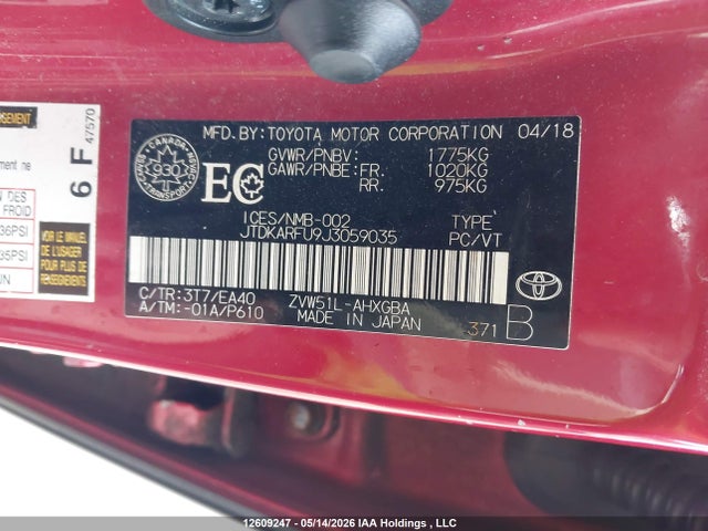 JTDKARFU9J3059035 Toyota Prius Technology