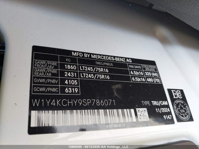 W1Y4KCHY9SP786071 Mercedes-Benz Sprinter 2500