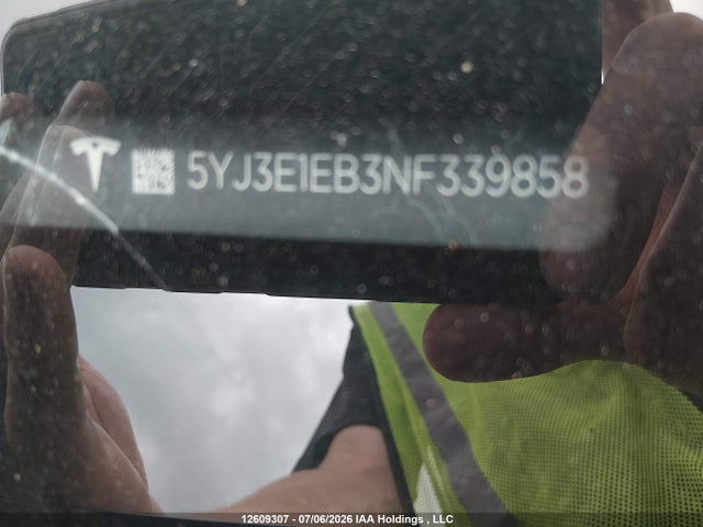 Продаж на аукціоні авто 2022 Tesla Model 3, vin: 5YJ3E1EB3NF339858, номер лоту: 12609307