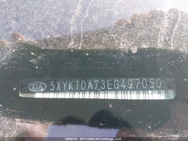 12609315 :رقم المزاد ، 5XYKTDA73EG497050 vin ، 2014 Kia Sorento Lx مزاد بيع