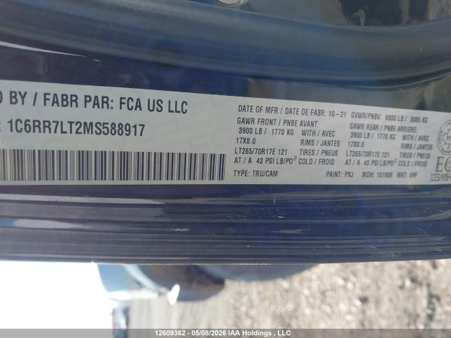 1C6RR7LT2MS588917 RAM 1500 Classic Slt