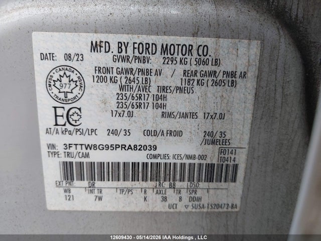 Ford Maverick Xlt 2023 3FTTW8G95PRA82039 Image 9