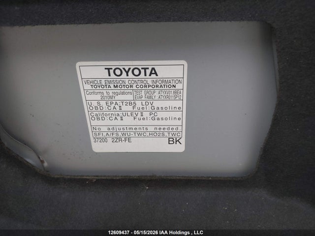 2010 Toyota Corolla Matrix მანქანა იყიდება აუქციონზე, vin: 2T1KU4EE2AC321487, აუქციონის ნომერი: 12609437