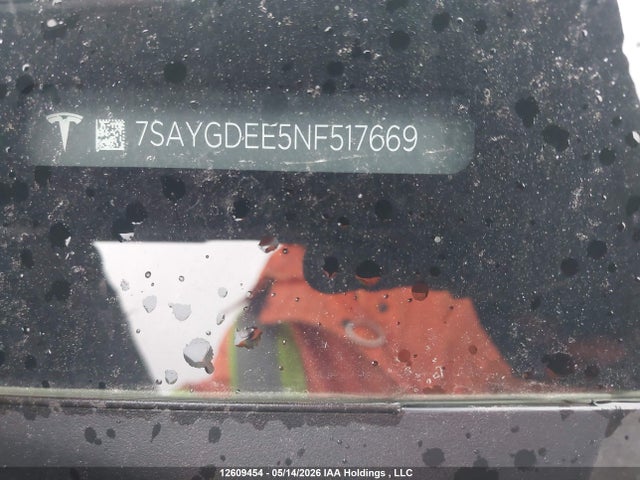 7SAYGDEE5NF517669 Tesla Model Y Long Range