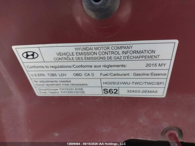 5NPDH4AE1FH552727 Hyundai ELANTRA GL