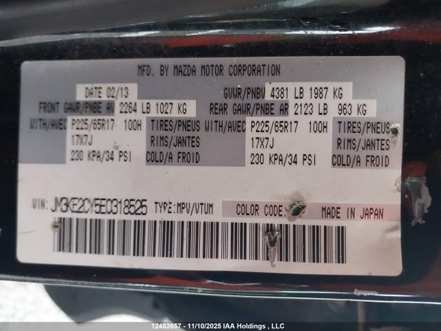 JM3KE2CY5E0318525 Mazda Cx-5 Gs