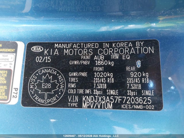Продаж на аукціоні авто 2015 Kia Soul Sx/sx Luxury, vin: KNDJX3A57F7203625, номер лоту: 12609467