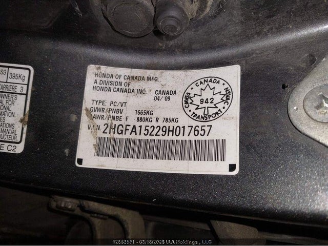 Продаж на аукціоні авто 2009 Honda Civic Dx, vin: 2HGFA15229H017657, номер лоту: 12609482