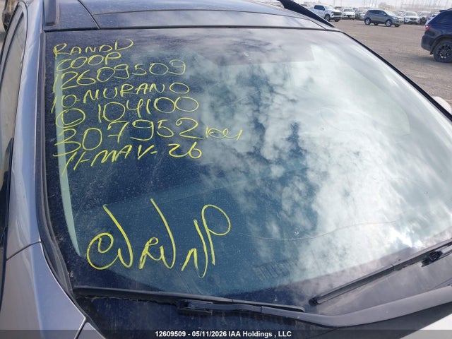 2010 Nissan Murano Sl მანქანა იყიდება აუქციონზე, vin: JN8AZ1MW5AW104100, აუქციონის ნომერი: 12609509