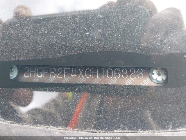 Продаж на аукціоні авто 2012 Honda Civic Lx, vin: 2HGFB2F4XCH106323, номер лоту: 12603459