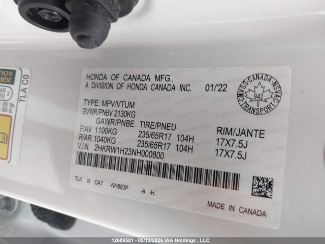 Honda CR-V LX 2022 2HKRW1H23NH000800 Image 18