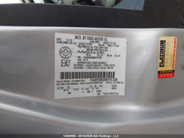 Продаж на аукціоні авто 2011 Ford Focus Sel, vin: 1FAHP3HN2BW191328, номер лоту: 12609595