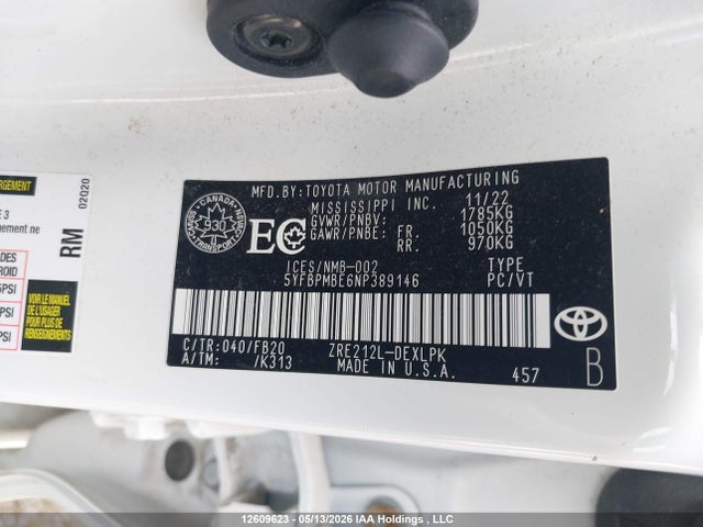 Toyota COROLLA LE 2022 5YFBPMBE6NP389146 Image 20