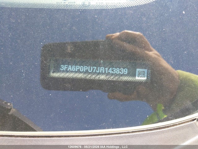Aukcja sprzedaży 2018 Ford Fusion, vin: 3FA6P0PU7JR143839, numer aukcji: 12609676