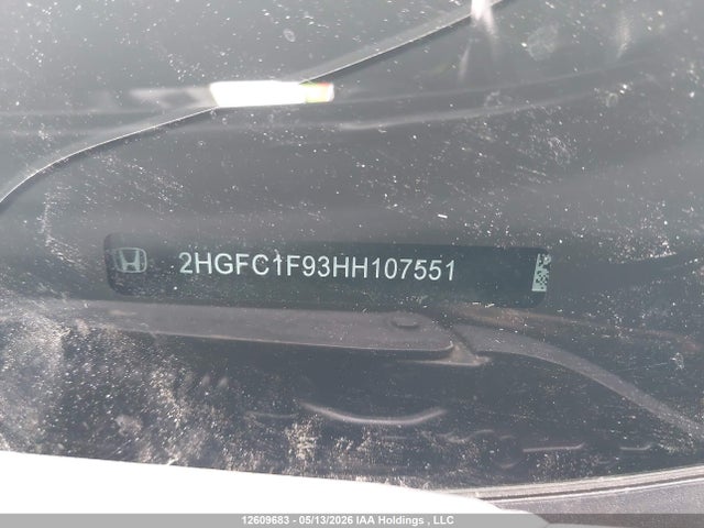 12609683 :رقم المزاد ، 2HGFC1F93HH107551 vin ، 2017 Honda Civic Touring مزاد بيع