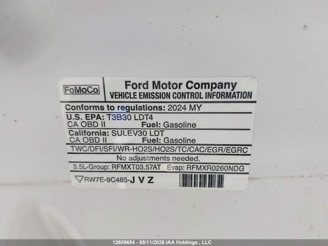 Aukcja sprzedaży 2024 Ford F150 Xlt, vin: 1FTFW3L86RKE22237, numer aukcji: 12609684